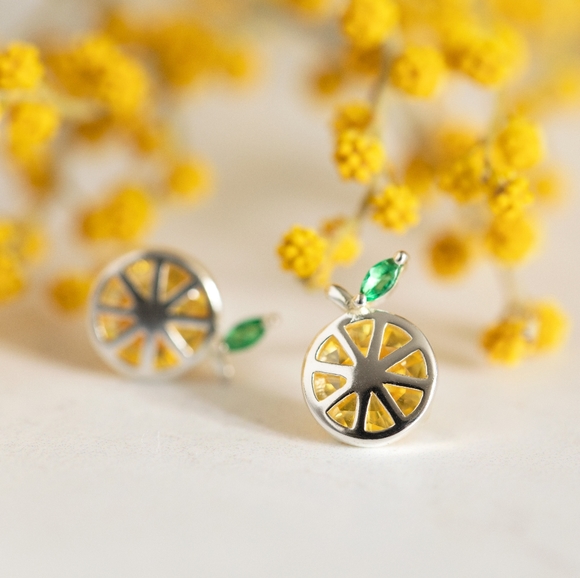 Sparkling Lemonade Earrings (S925) - Only 1 left! - Picture 4 of 6